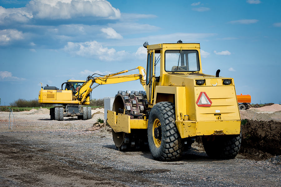 Photo of off-road equipment on a construction job site